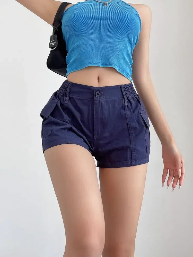 Short Pants Woman High Waist Shorts for Women Cotton Harajuku Fashion Summer Youthful Wholesale XL Elegant Classic Stretchy Hot