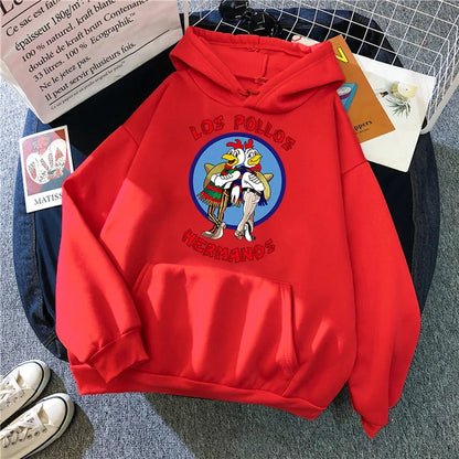 Hoodies Print Los Pollos Hermanos Long Sleeve Casual Fashion Pullover HipHop Harajuku Hoodie Unisex Sweatshirt for Men Women