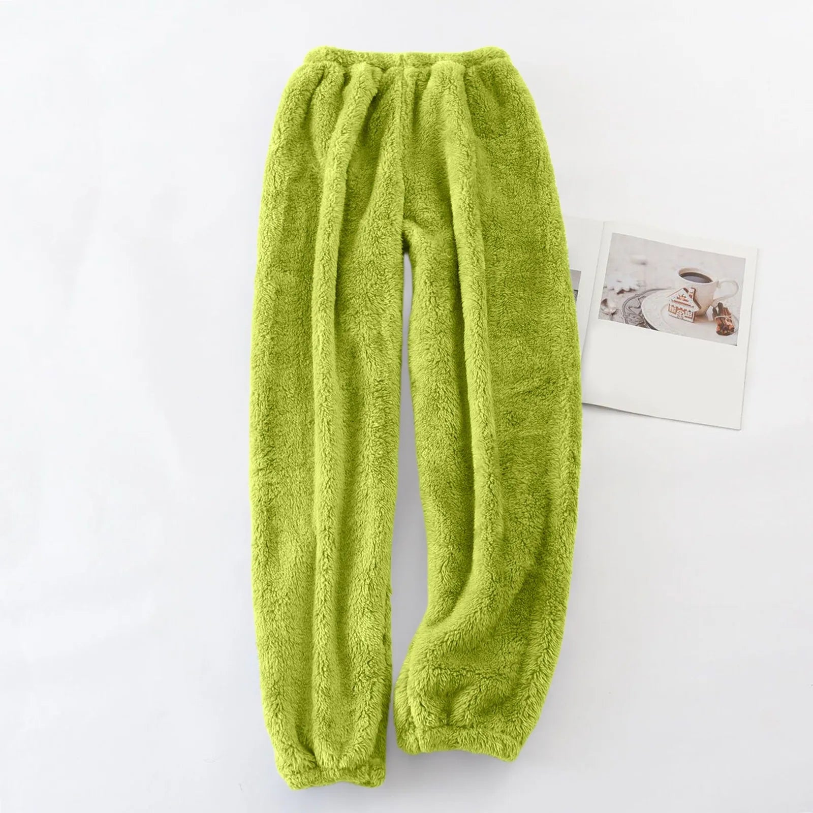 Pajamas Pants For Women Warm Winter Solid Color Sleepwear Pyjamas Plush Pants Women Nightwear Fashionable Home Wear