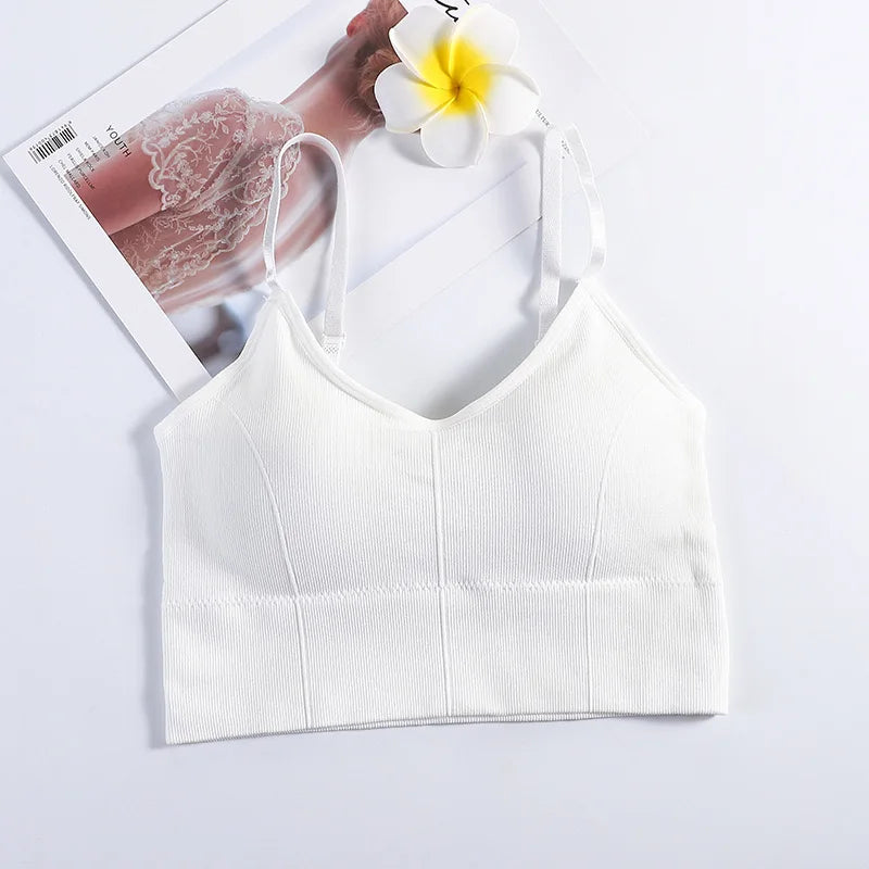 Backless Sportswear Woman Gym Sports Bra Seamless Womens Underwear Adjustable Shoulder Strap Inner Padded Yoga Vest Bralette