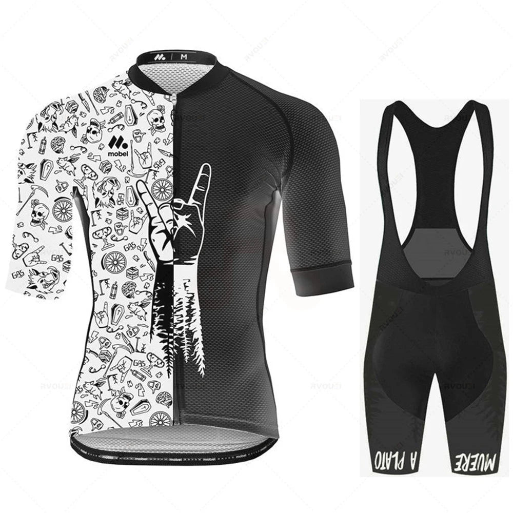 Cycling Jersey Set Team Racing Bike Clothes Summer Mountain Bicycle Clothing Men&