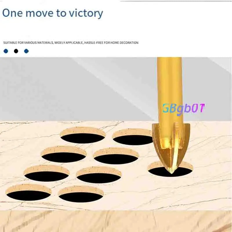 Brazed Diamond Drill Bit - Dry Drilling, No Water Needed - Multi-Function Grinding &amp; Trimming - Glass/Concrete/Tile Hole Cutter