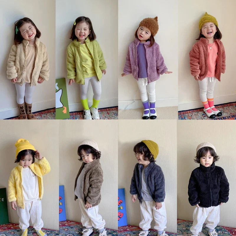 Kids Winter Coats 2025 New Children Outerwear Boy Warm Fleece Jacket Baby Girls Jackets for Autumn Spring Children Clothing