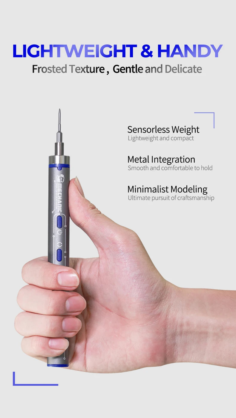 【MECHANIC】 X-Drive High Precision Electric Screwdriver Set with 24 Heads Camera Mobile Phone Disassembly Repair Bolt Driver Tool