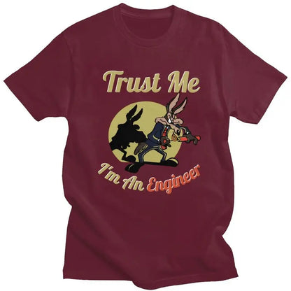 Custom Trust Me Im An Engineer T Shirts for Men 100% Cotton Tee Tops Tshirt Short-Sleeve Fashion T-shirt