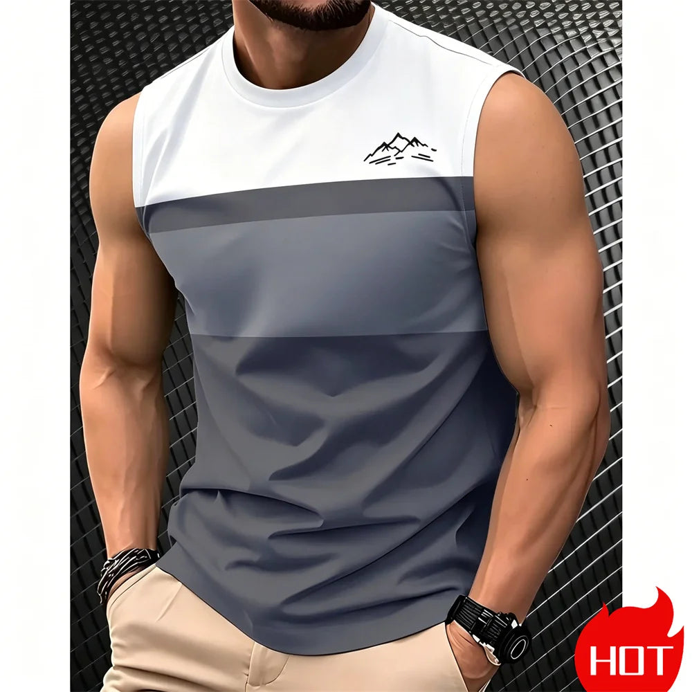 sleeveless T-shirt for man Summer tank tops Fashion Men&