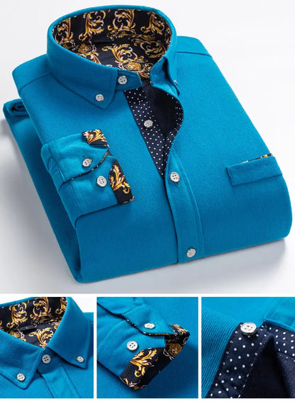 Mens Clothing Shirt For Men Long Sleeve Casual Shirt Winter Camisas Blouse Men&