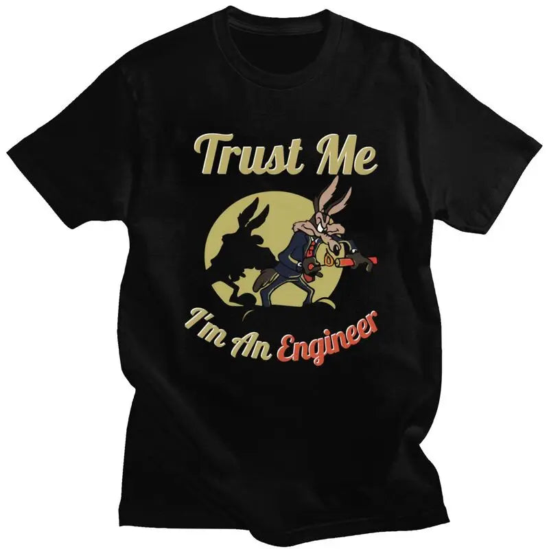 Custom Trust Me Im An Engineer T Shirts for Men 100% Cotton Tee Tops Tshirt Short-Sleeve Fashion T-shirt