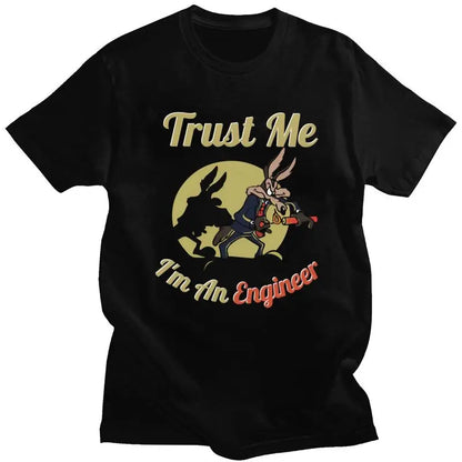 Custom Trust Me Im An Engineer T Shirts for Men 100% Cotton Tee Tops Tshirt Short-Sleeve Fashion T-shirt