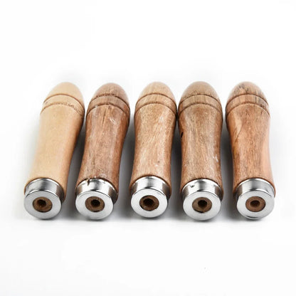 5PCS Wooden Files Handle Hand Tools Handle Wood Replacement Accessories Woodworking File Handle Screwdrivers Hand Drills Handles