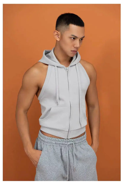 Gym T-shirt Man Sleeveless Sweatshirt Gym Clothing Men Bodybuilding Clothes Men&