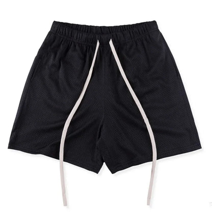 Summer Beach Shorts Plain Gym Shorts Mens Mesh Quick Dry Breathable Basketball Shorts Man Bodybuilding Fitness Shorts