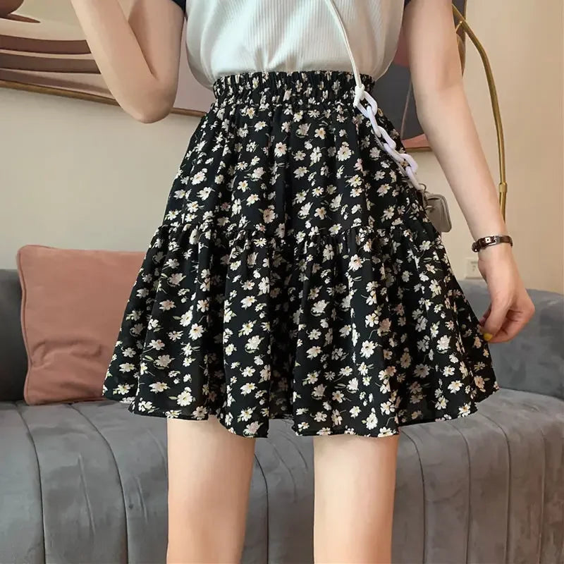 Short Mini Skirts For Women Korean Style Woman Skirt Chiffon Summer Offer Aesthetic Hot Harajuku Luxury Elegant Modest Stylish V