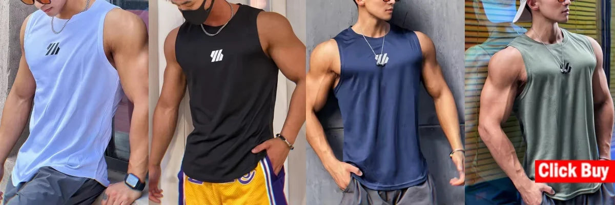 New Summer Fitness Tank Top Sports cotton Running Tank Top Loose Basketball Sleeveless Hooded Vest Breathable Training clothing