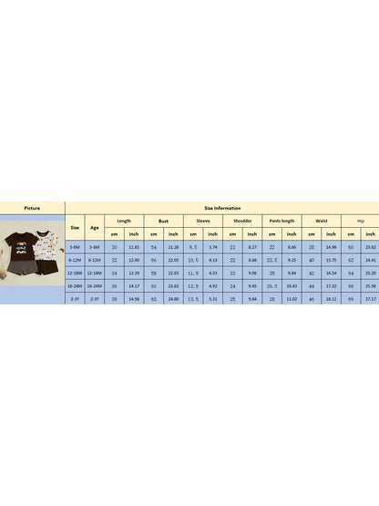 Kids Boys Summer Clothing Sets Short Sleeve O Neck Race Car Print T-shirts Tops and Solid Color Shorts Casual Tracksuits