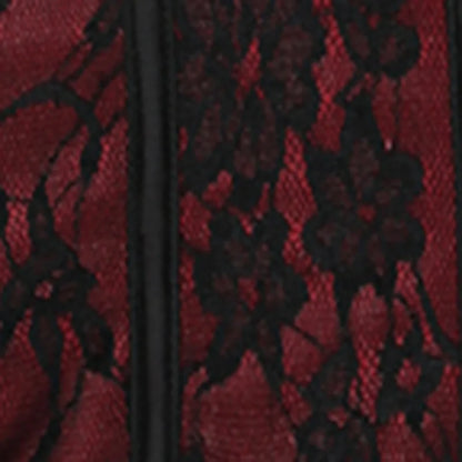 Tube Top Gothic Printed Lace Trim Sleeveless Metal Buttons Lace-up Corsets Tank Top Court Elegant Fairy Grunge Top
