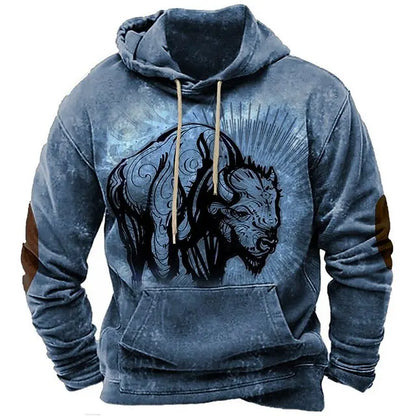 Hoodies For Men Y2k Golf Camping Casual cowboy Long Sleeve Autumn Fashion Sweatshirts 3d Printed Hooded Holiday Loose Oversized