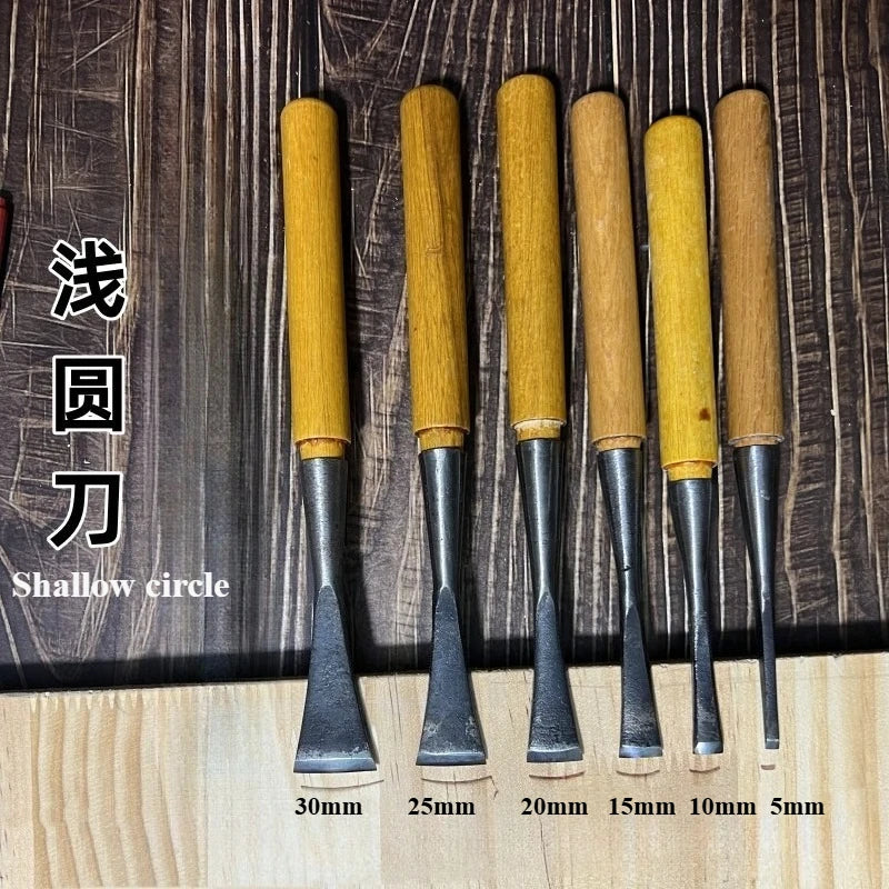 Hand Wood Carving Tools Set Woodworking Chisels with Flat Knife Round Knife for Hand-Carved Sculptures &amp; Decorative Engraving