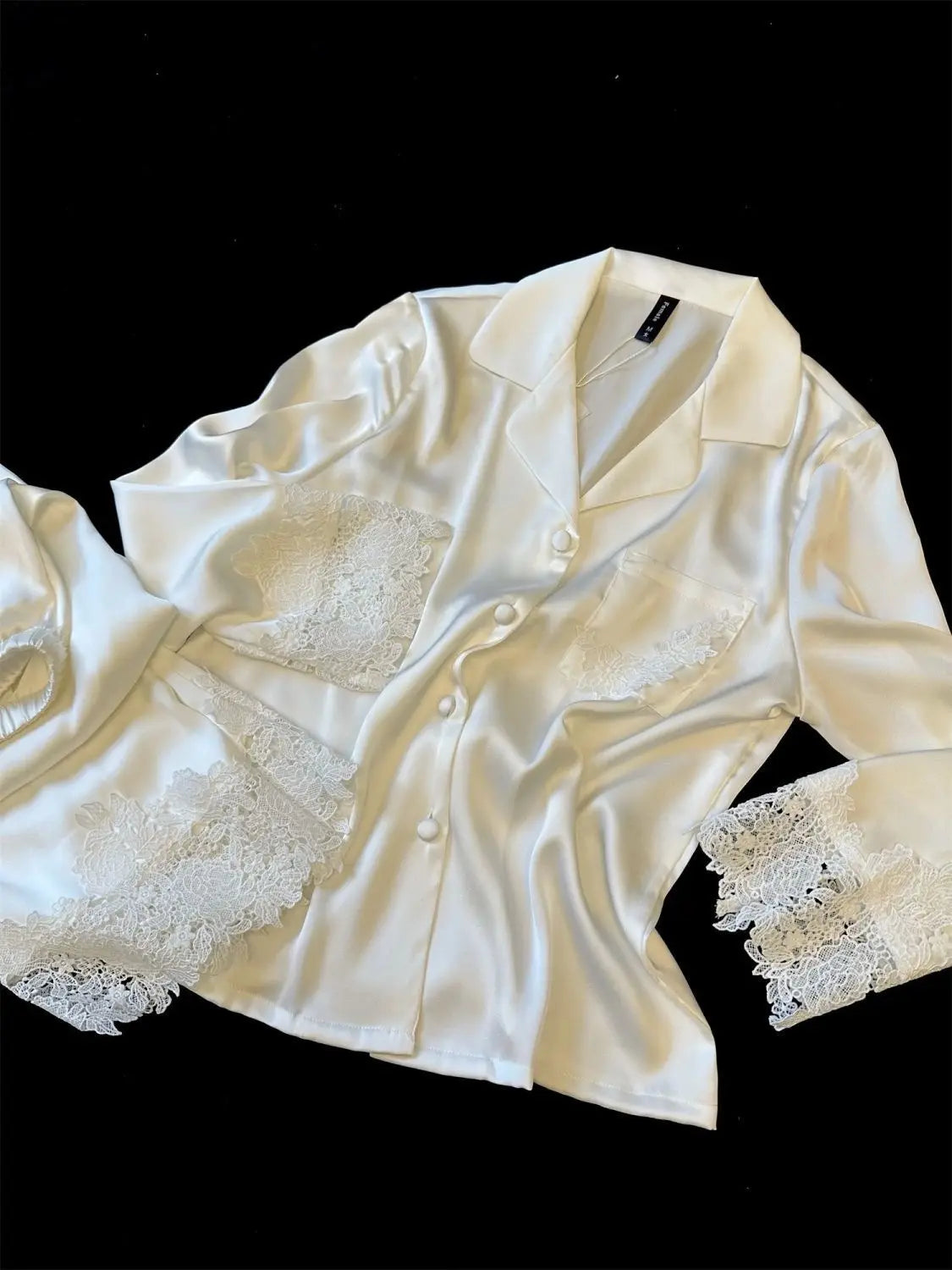 Pyjama Woman Silk Satin Sleepwear For Sleeping Clothes New Fashion Lace Home Clothing Women&