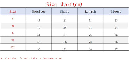 Men Shirts New Print Button Short Sleeves Shirt Fashion Stand Collar Loose Fitting Men&
