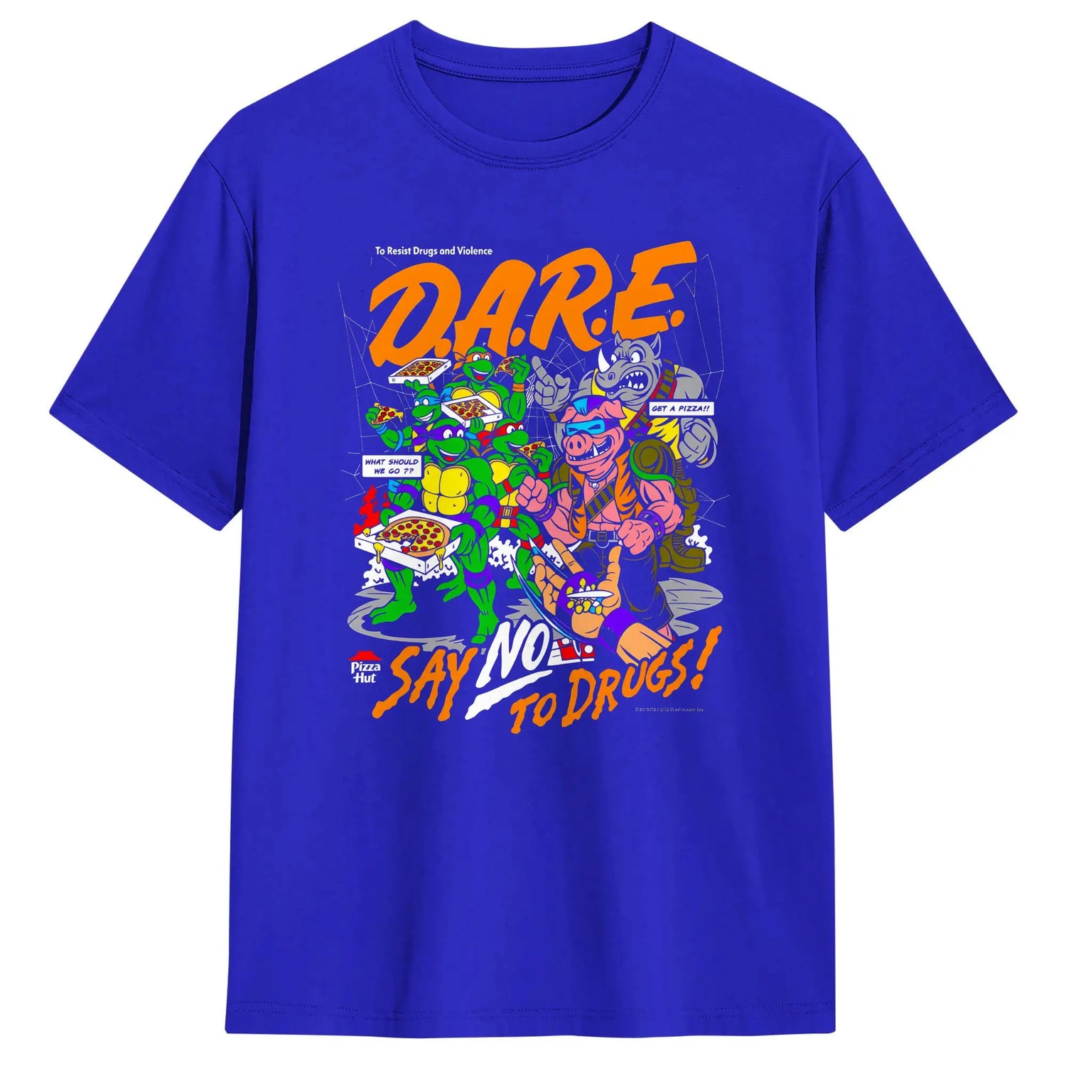TMNT D.A.R.E. Just Say No 100 Cotton T-Shirts  Hipster Tshirt for Men&