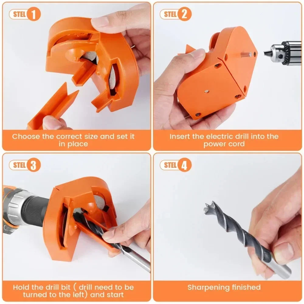 Drill Bit Sharpener Multipurpose Drill Bits Grinding Sharpener, Portable Drill Grinder Grinding Tool, Powered by Electric Drills