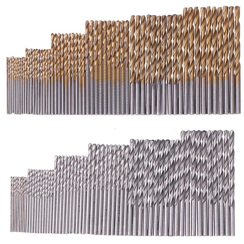 60/120Pcs Drill Set - Suitable For Metal And Wood, 1-3.5mm High Carbon Steel, Round Shank Spiral Groove Design, Durable Woodwork