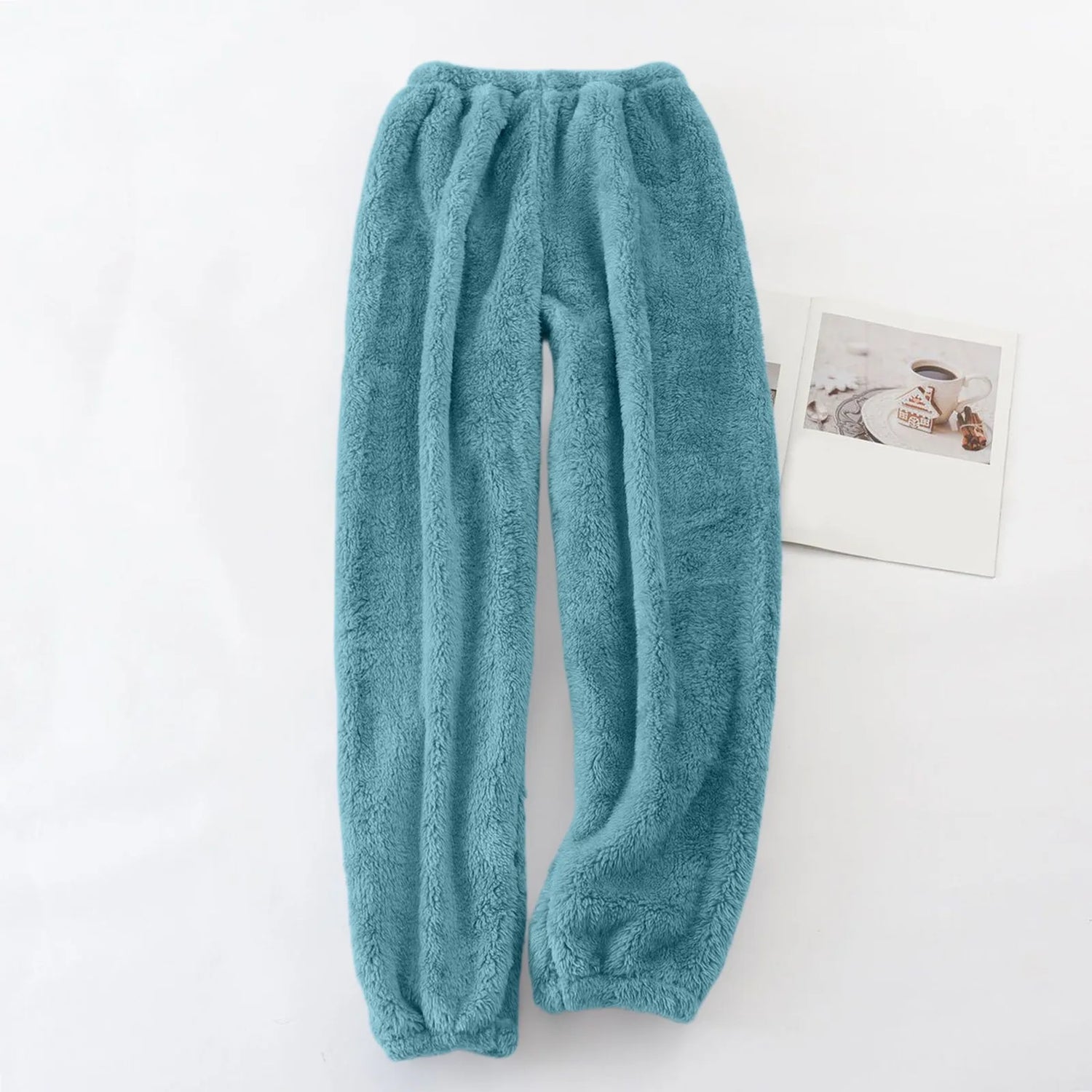 Pajamas Pants For Women Warm Winter Solid Color Sleepwear Pyjamas Plush Pants Women Nightwear Fashionable Home Wear