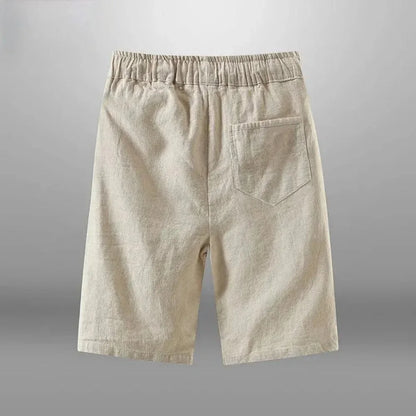 Men Shorts for Men Cotton Linen Casual Breathable Beach Shorts Men&