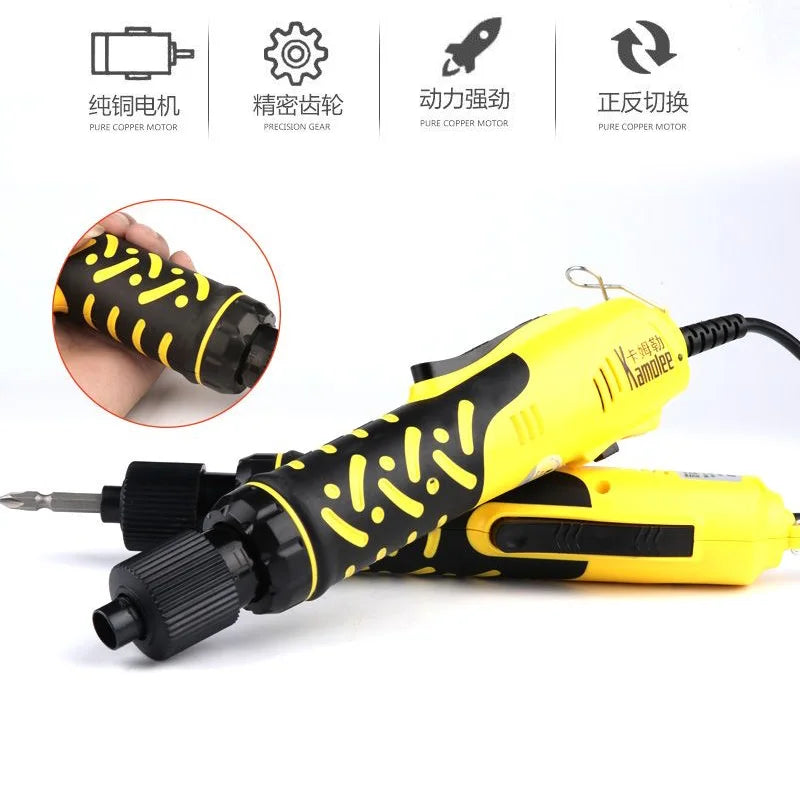 AhuHardware Electric Screwdriver Electric Batch Industrial Grade In-line Torque Power Tool Screw driver 110V 220V Power Repair