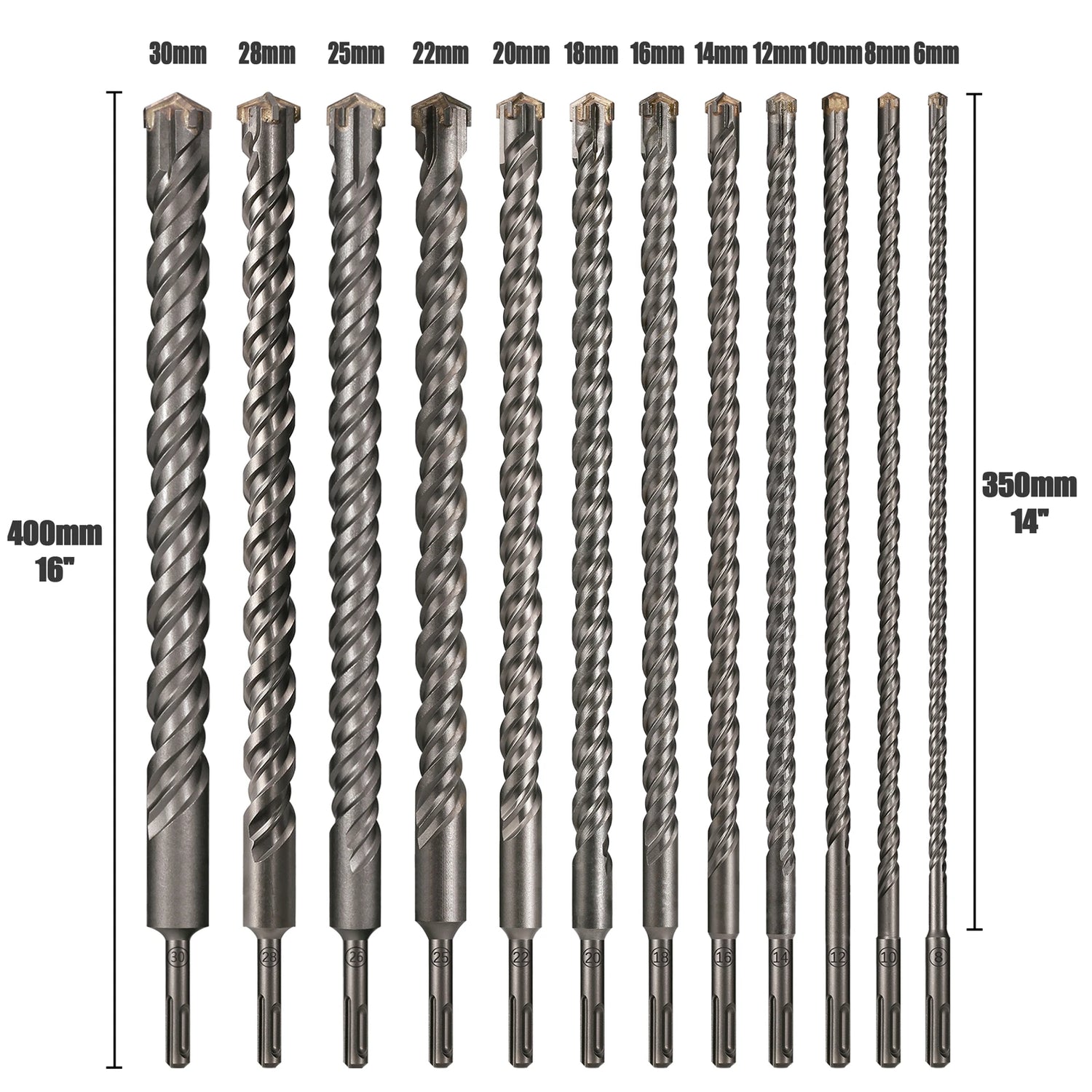 Extended Cross Electric Hammer Drill 110-500mm SDS Plus Through Wall Reinforced Concrete Hard Alloy Four Blade Impact Drill Bit
