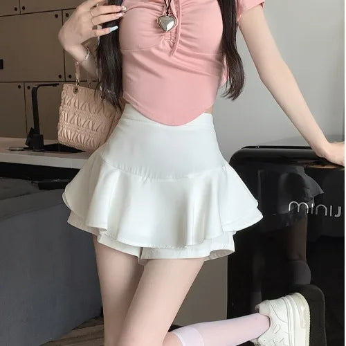 Woman Skirt Short White Skirts for Women High Waist Gyaru Korean Fashion Chic and Elegant Premium Quality Stylish Style