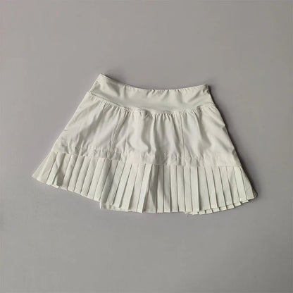 High Waisted Sports Short Skirt Summer New Style Cool Anti Glare Including Lined Shorts Fitness Yoga Quick Drying Pleated Skirt