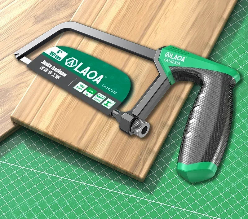 LAOA  Hacksaw 6/12 inch Frame Small Hacksaw Household Small Handheld Woodworking Hand Saw Cutting