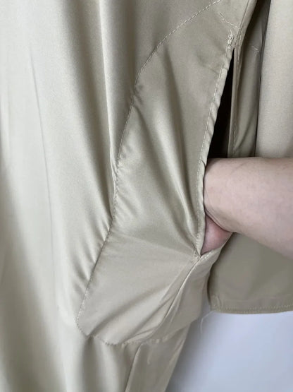 Middle East Arab Kaftan Men Muslim Clothing Solid Long-sleeved Round Neck Robes Causal Loose Men Jubba Thobe National Costumes