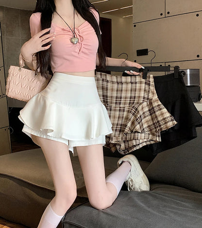 Woman Skirt Short White Skirts for Women High Waist Gyaru Korean Fashion Chic and Elegant Premium Quality Stylish Style
