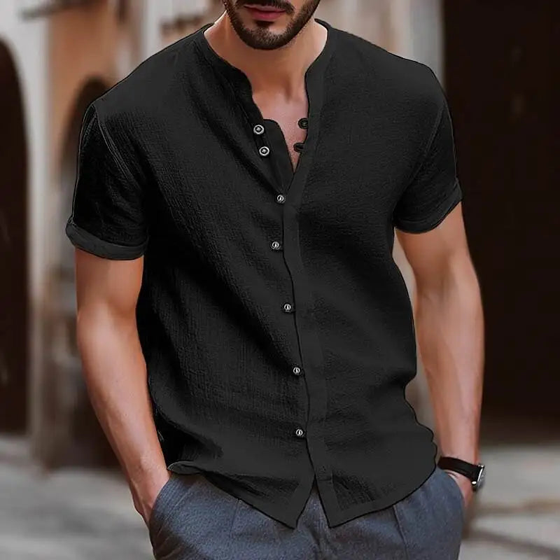 New linen shirt men&