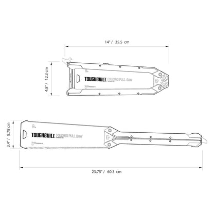 TOUGHBUILT TB-H4-21-2X Folding Pull Saw Hand Panel Saws Garden Saws Hand Tools