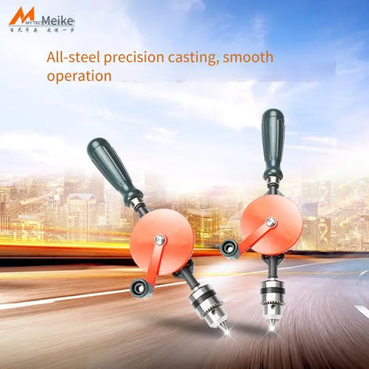 Hand Crank Drill Multi-Function Hole Driller Woodworking Manual Drill for Home Use Hand-Held Wood Drilling Tool Specialized Tool