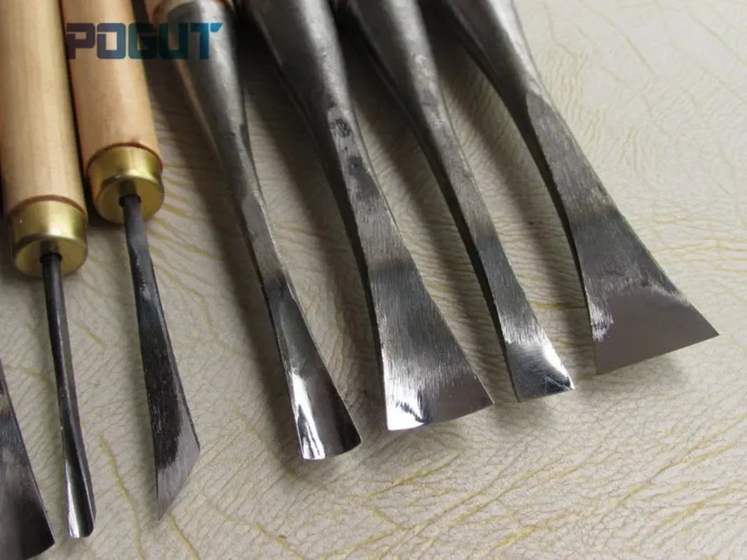 10 Pieces Hand Wood Chisel General Details Carving Knives Tools Set Made By Hand