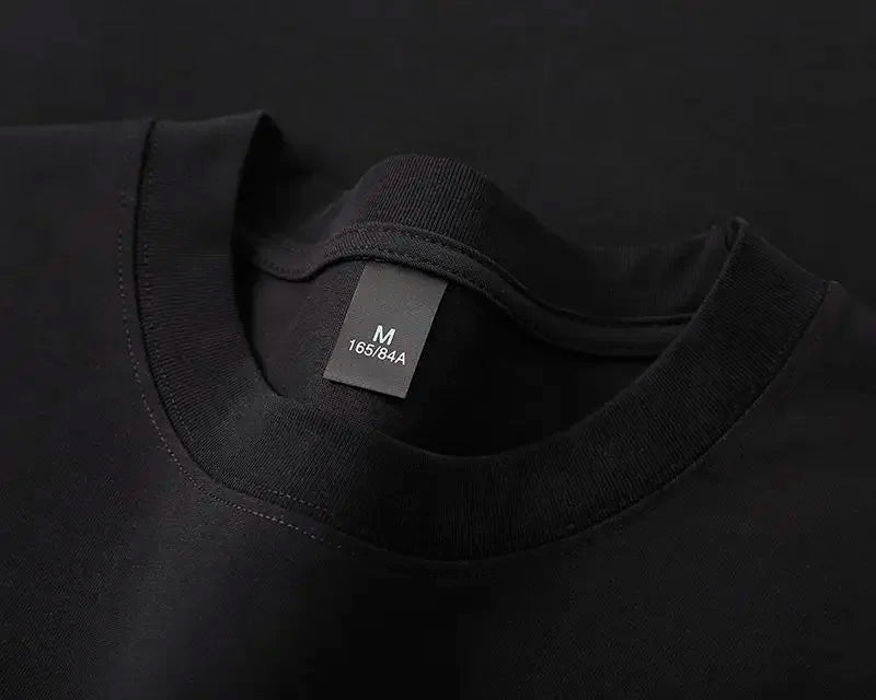 600g Cotton T-Shirts Men Short Sleeved Heavyweight Summer Round Neck Loose Breathable Shirt for Men Women Basic Tee