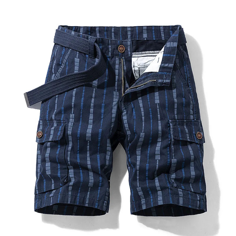 Men Shorts 2023 Fashion Plaid Beach Shorts Mens Casual Camo Camouflage Shorts Military Short Pants Male Bermuda Cargo Overalls
