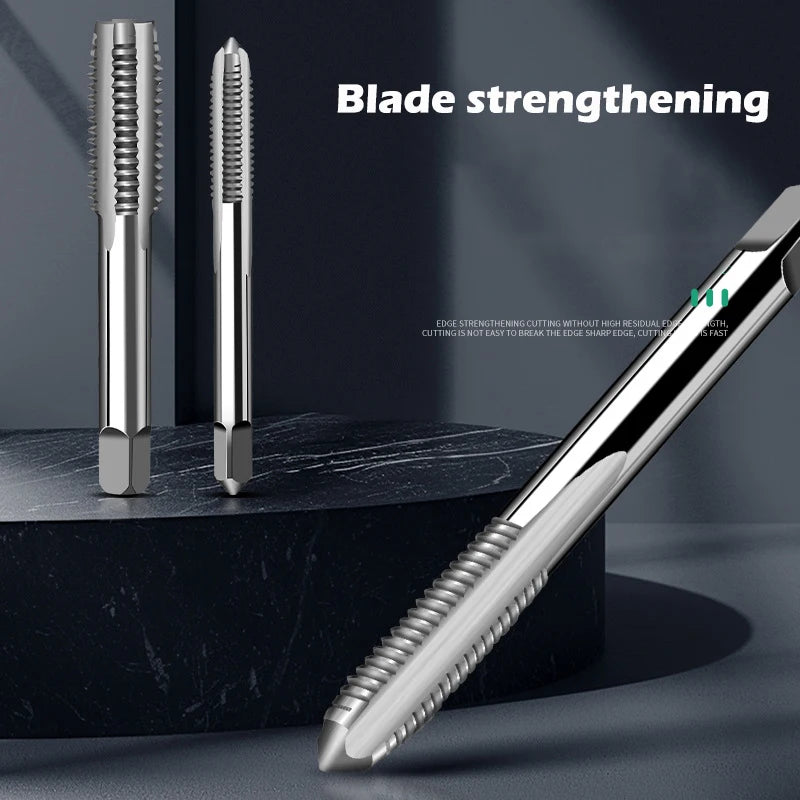 6/8 PCS Manual Tap Wrench Set HSS Right Tapping Drill Bit Thread Punching Tool External Thread Making Steel Screw Tab Hand Tools