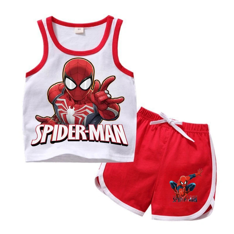 Verano T-shirts Girls Boys Graphic Pure CottonTee Cartoon Anime Clothing Sleeveless Tops