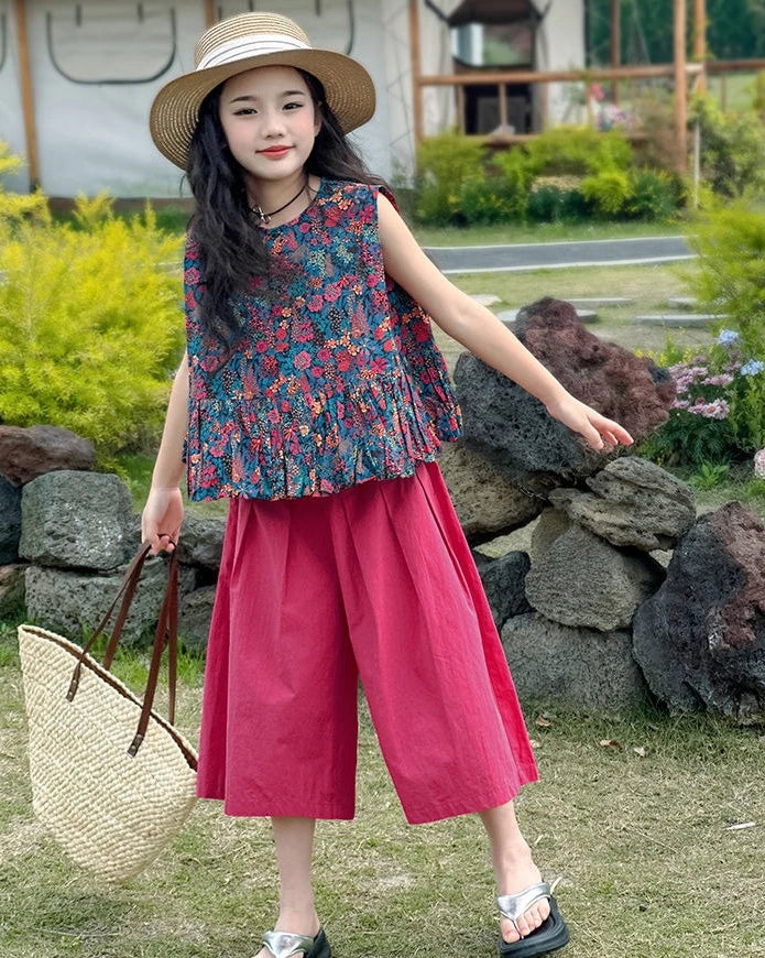 Kids Girl Clothes Summer Suits for Girls 12 14 Years Old Clothing Sets 4 7 Children 11 Korean Children&