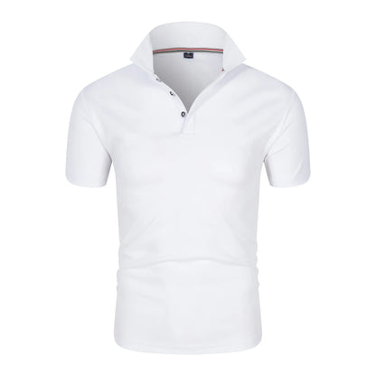 2025 new Polo T shirt for Men White Casual Short Sleeve Golf Polo Shirts Homme New Summer Clothes High Quality Ropa Hombre