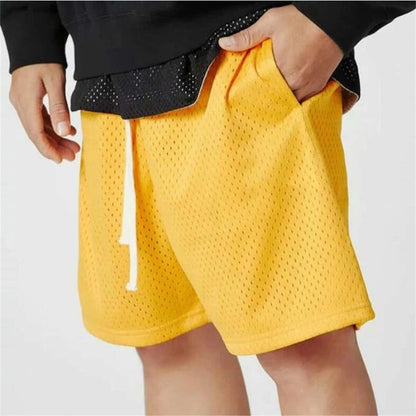 Summer Beach Shorts Plain Gym Shorts Mens Mesh Quick Dry Breathable Basketball Shorts Man Bodybuilding Fitness Shorts