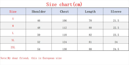 Men Shirts New Print Button Short Sleeves Shirt Fashion Stand Collar Loose Fitting Men&