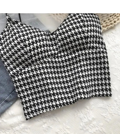 Crop Top Women Sexy Wireless Push Up Padded Tank Top Slim Was Thin Sports Summer Camisole 2023 New