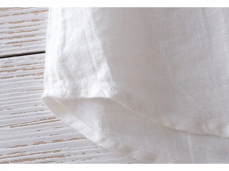 Linen Short Sleeved Shirt for Men, Trendy Japanese Retro Solid Color Summer Thin Casual Loose Cool Shirt Top